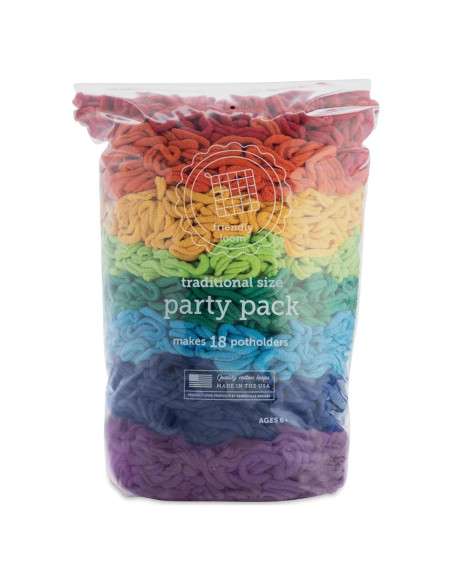 Bucles de Tejido de Algodón Friendly Loom Arcoíris 18 Piezas