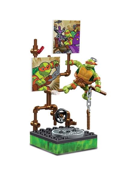 Figura de Acción Michelangelo Mega Bloks TMNT 1987 Detallada