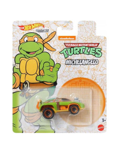 Coche de Personaje Hot Wheels Tortugas Ninja Michelangelo