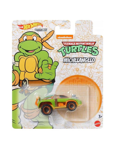 Coche de Personaje Hot Wheels Tortugas Ninja Michelangelo