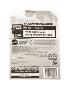 Hot Wheels Jeepster Commando 1967 Escala 1:64 2