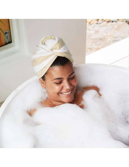 Toalla Turbante Dock & Bay Beige Bora Bora - Súper Absorbente