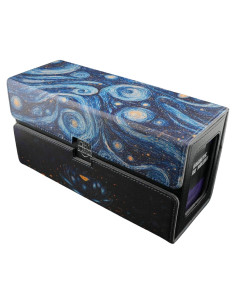 Caja Doble Mazo Ai Armor para Commander - Cuero Negro, 200 Cartas