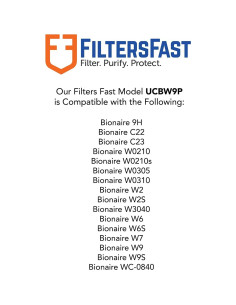 Filtro de Reemplazo Filters Fast UCBW9P para Humidificador Bionaire 2