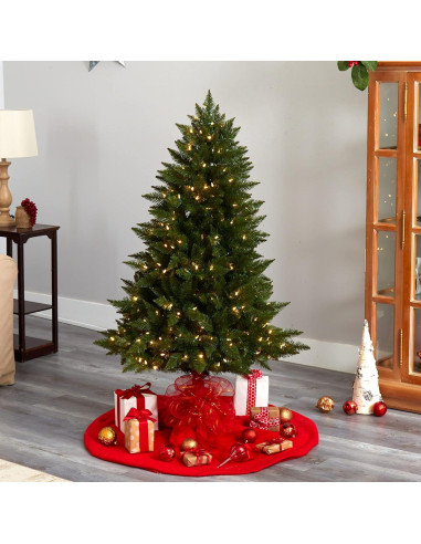 Árbol de Navidad Artificial Casi Natural 5 pies con 250 Luces LED