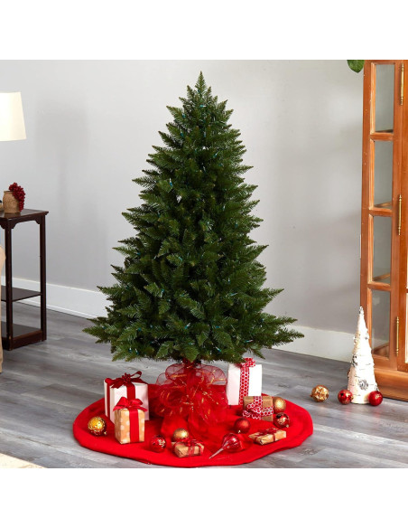 Árbol de Navidad Artificial Casi Natural 5 pies con 250 Luces LED