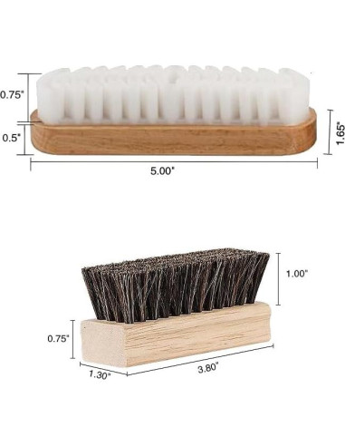Set de 2 Cepillos de Limpieza Edney para Zapatos de Cuero