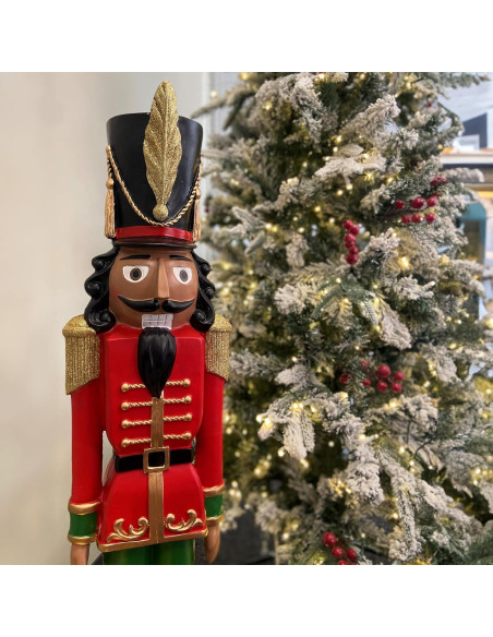 Nuez de Navidad Alta Decoración 94 cm Rojo Verde Negro