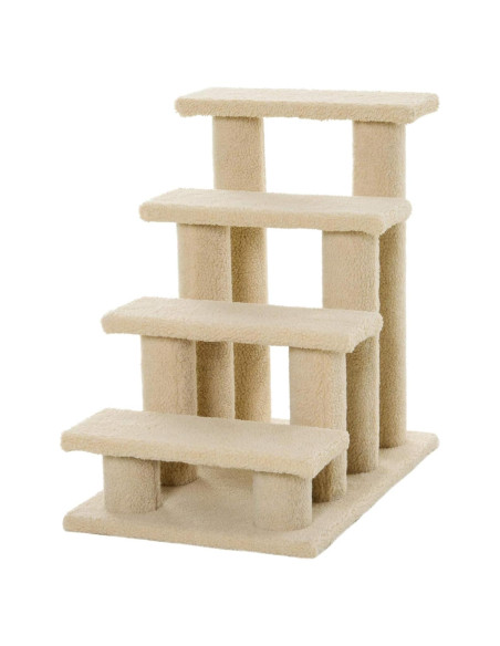 Rascador para Gatos PawHut 4 Pasos Marrón Claro 63.5 cm