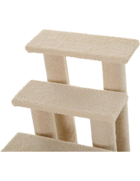 Rascador para Gatos PawHut 4 Pasos Marrón Claro 63.5 cm