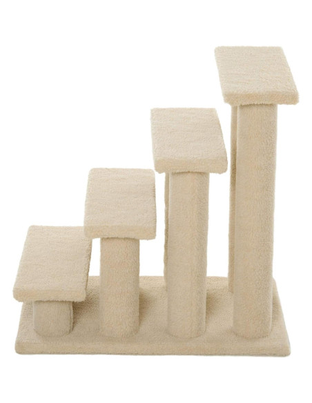 Rascador para Gatos PawHut 4 Pasos Marrón Claro 63.5 cm