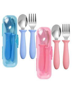 Juego de Utensilios de Acero Inoxidable para Niños Pimoys