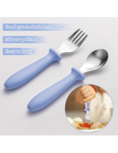 Juego de Utensilios de Acero Inoxidable para Niños Pimoys 2