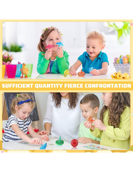 Trompos de Madera Coloridos Lenwen - 200 Piezas Educativos