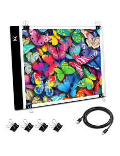 Tablero de Luz A4 Funshot con Alimentación USB y 4 Clips