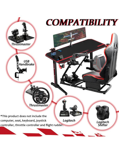 Simulador de Vuelo Racing Cockpit Supllueer Compatible Logitech G29 G920