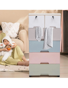 Cajonera Apilable HYYKJ-US 5 Niveles Color Macaron 30kg 2