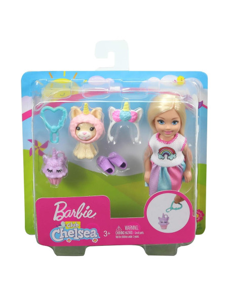 Muñeca Chelsea Unicornio Mattel 15 cm con Llavero