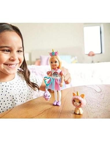 Muñeca Chelsea Unicornio Mattel 15 cm con Llavero