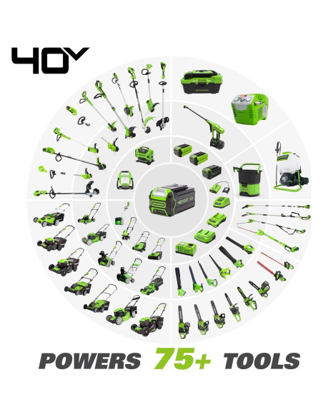 Sierra de Poste Greenworks 40V 8" Batería 2.0Ah Incluida