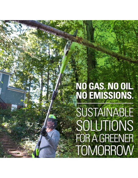 Sierra de Poste Greenworks 40V 8" Batería 2.0Ah Incluida