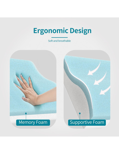 Cojín Lumbar Ergonómico Kamellia Gris Oscuro - Espuma de Memoria