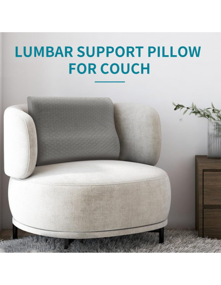 Cojín Lumbar Ergonómico Kamellia Gris Oscuro - Espuma de Memoria