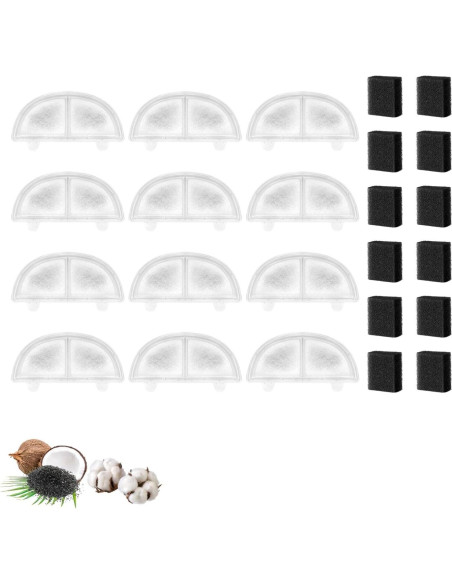 Filtros de agua para gatos Nispira 12PK para dispensador HomeRunPet