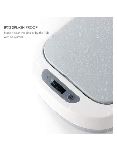 Bote de Basura Ninestars 7L con Sensor de Movimiento Blanco