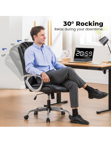 Silla de Oficina Ergonómica COMHOMA CH158 Ajustable con Ruedas