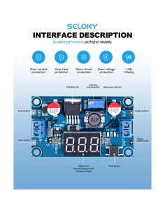 Módulo Convertidor Buck DC-DC LM2596 con Pantalla LED - 2 Unidades 2