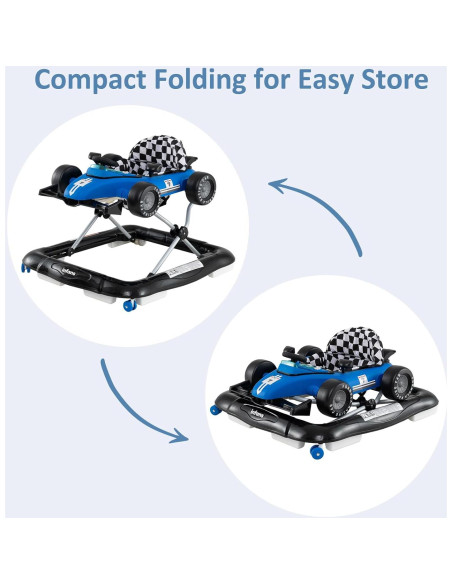 Andador 4 en 1 INFANS para Bebés Ajustable y Plegable Azul