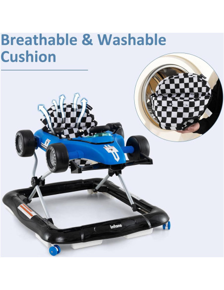 Andador 4 en 1 INFANS para Bebés Ajustable y Plegable Azul