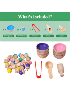 Juguete de Clasificación de Colores WODI para Niños 3+ Años 2