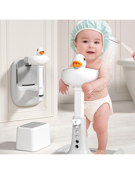 Soporte de Ducha para Bebés Ajustable Antideslizante Gris A