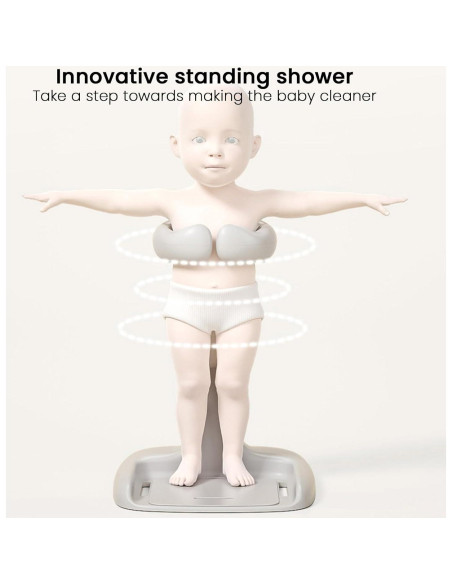 Soporte de Ducha para Bebés Ajustable Antideslizante Gris A