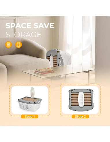 Silla Alta Convertible 3 en 1 para Bebés - Gris