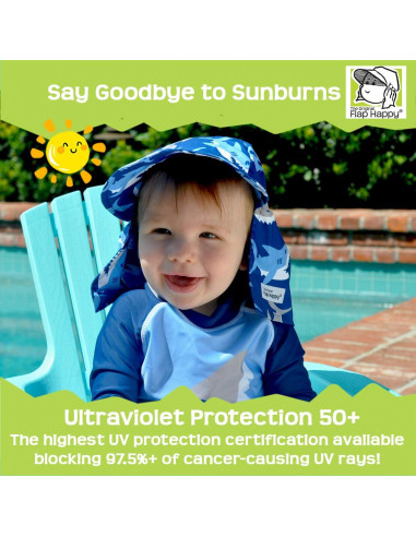 Sombrero de Sol Flap Happy UPF 50+ para Bebés Rayas
