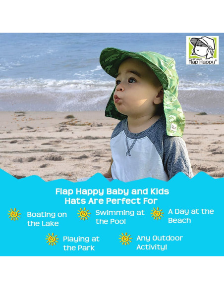 Sombrero de Sol Flap Happy UPF 50+ para Bebés Rayas