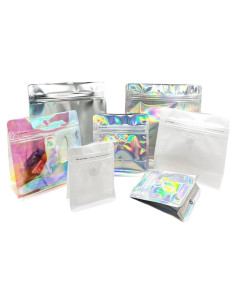 25 Bolsas de Café Holográficas 8oz con Sello Térmico y Válvula