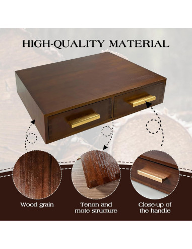 Caja de Almacenamiento de Cápsulas de Café Zoifada - Madera Azul, 39x28.5x8.5 cm