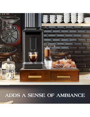 Caja de Almacenamiento de Cápsulas de Café Zoifada - Madera Azul, 39x28.5x8.5 cm