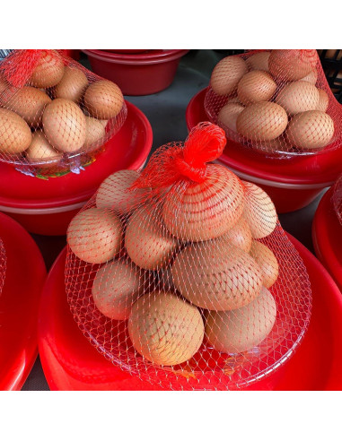 100 Bolsas de Malla Nylon Reutilizables uxcell 30 cm Blanco/Rojo