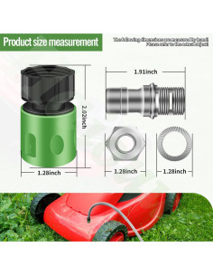 Kit de Lavado de Deck para Cortacésped Haiouus - Adaptadores y Boquilla 2