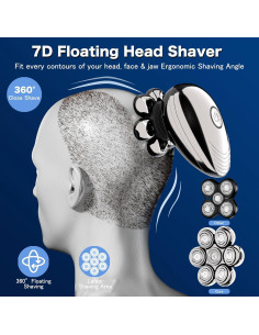 Afeitadora eléctrica YOBeyux RQ6900S-08 impermeable para cabeza 2