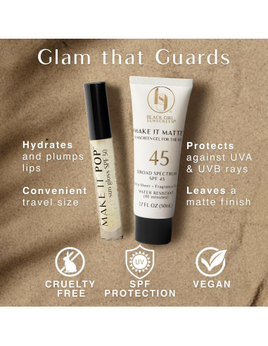 Dúo Protector Solar Black Girl - SPF 45 Cara y SPF 50 Labios