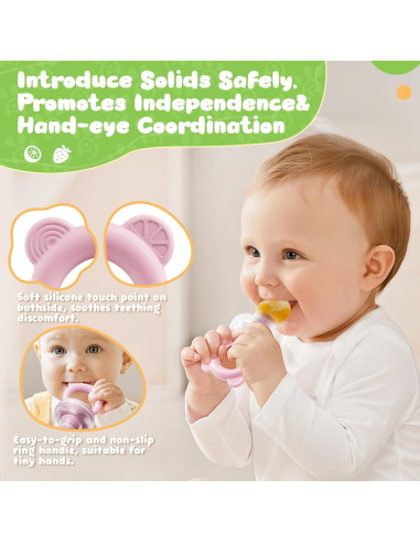 Combo Alimentador de Frutas Bear Baby + Bandeja Congelador