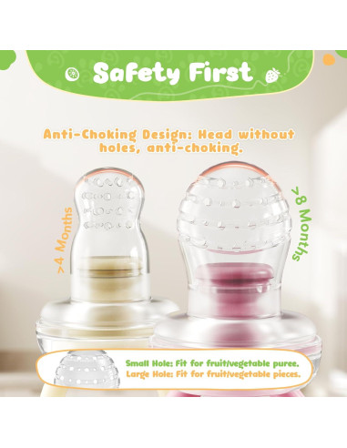 Combo Alimentador de Frutas Bear Baby + Bandeja Congelador