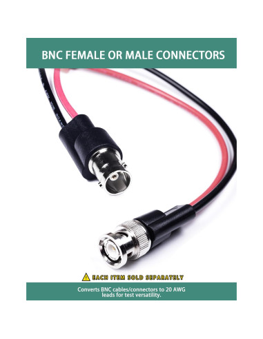 Cables de Prueba BNC BOCEUC 150mm 5A para Multímetro