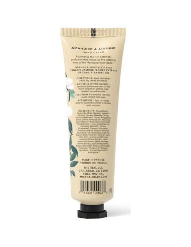 Crema de Manos Mistral 2 oz Amandier & Jazmín Hidratante